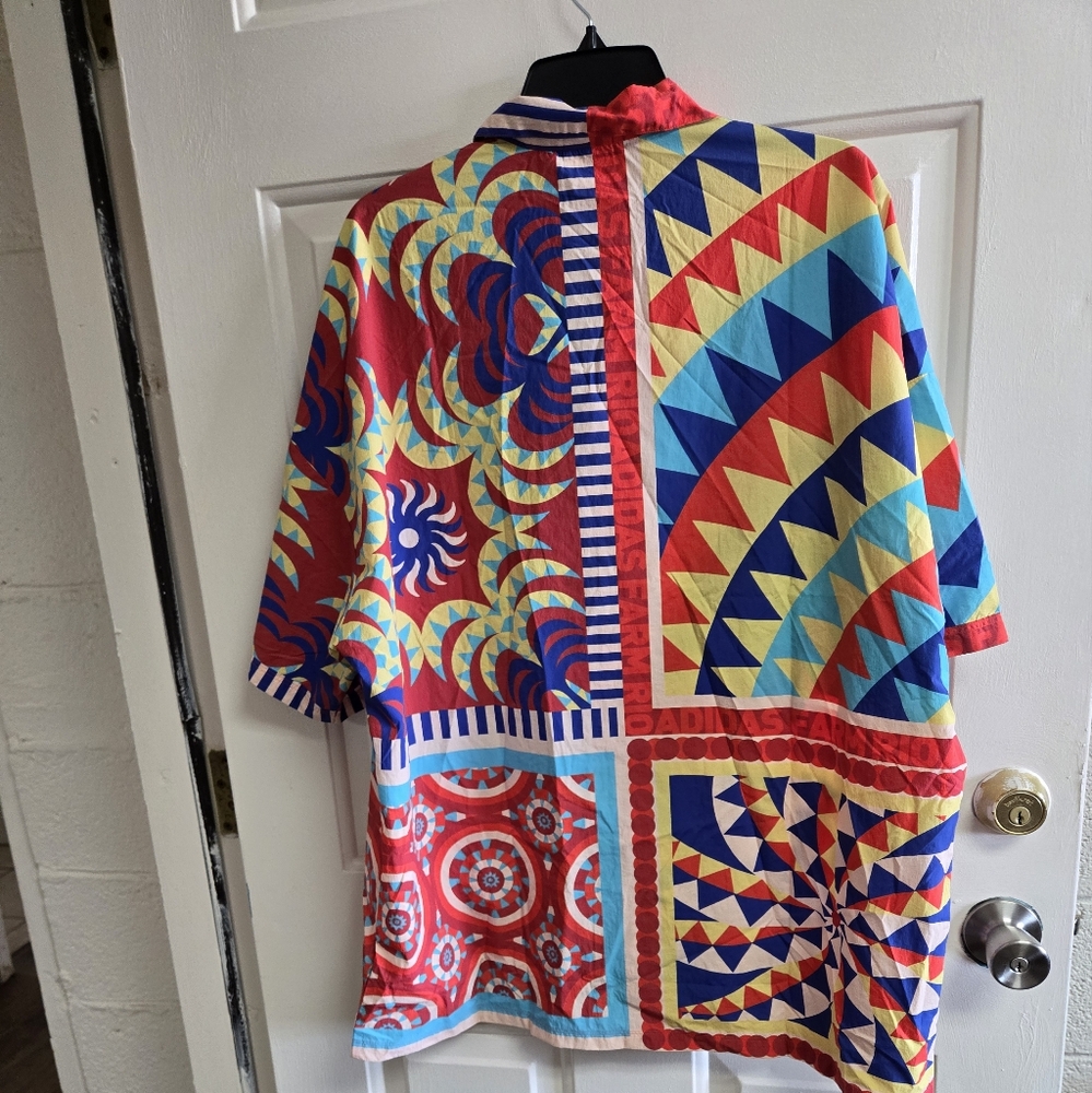FARM Rio Red Yellow Graphic Boxy Button Down - Picture 7 of 8